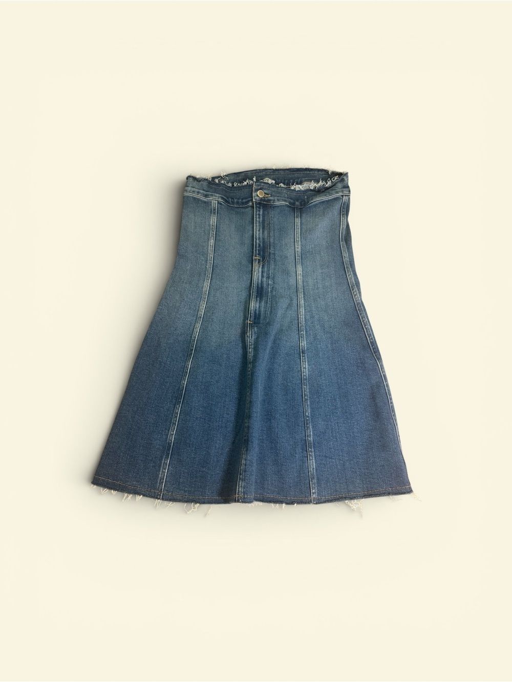 Good American Blue Denim A-Line Pencil Skirt M/L